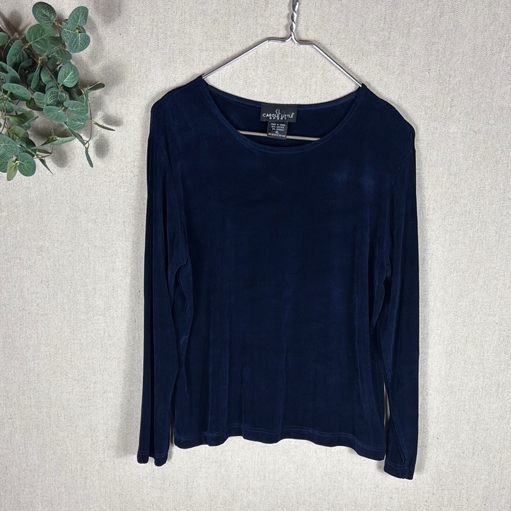 Carole Little > Navy Athletic Top Extra Small
